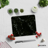 DECORITA Cam Kesme Tahtası - Siyah Mermer Görünümlü - 2