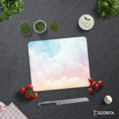 DECORITA Cam Kesme Tahtası - Renkli Bulutlar - 2