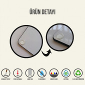 DECORİTA Cam Kesme Tahtası - Eskitilmiş Taş Görünümlü - 6