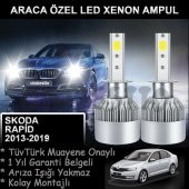 Skoda Rapid Araca özel Led Far Ampulü-Uzun-Kısa Led Xenon - 1