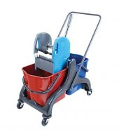 Rindo CK750 Plastik Taşıyıcı Plastik Pres Çift Kovalı Temizlik Arabası - 1