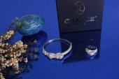 İtalyan Tasarım Pırlanta Çelik Gümüş Altın Panter Leopar Set - 4
