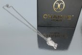 İtalyan Tasarım Pırlanta Çelik Gümüş Altın Panter Leopar Kolye - 4