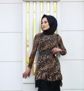 Leopar Desenli Tunik - 2