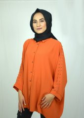 Tesettür Turuncu Tunik - 1