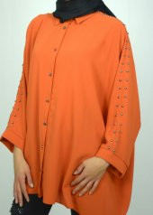 Tesettür Turuncu Tunik - 3