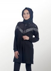 Tesettür Payetli Siyah Giyçık - 1