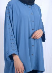 Tesettür Mavi Tunik - 2