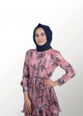 Tesettür Çiçekli Elbise - 3