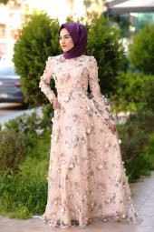 Tesettür Uzun Elbise - Şifon - 1