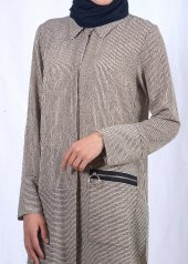 Tesettür Çizgili Tunik - 2