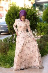 Tesettür Uzun Elbise - Şifon - 2