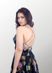 Askılı Çiçekli Uzun Elbise - 3