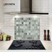 DECORITA Cam Ocak Arkası Koruyucu - Karakalem Desen - 2