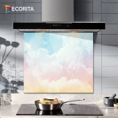 DECORITA Cam Ocak Arkası Koruyucu - Renkli Bulutlar - 2