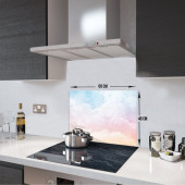 DECORITA Cam Ocak Arkası Koruyucu - Renkli Bulutlar - 3