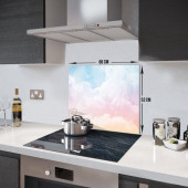 DECORITA Cam Ocak Arkası Koruyucu - Renkli Bulutlar - 4