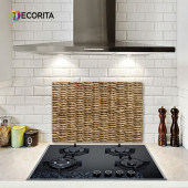 DECORITA Cam Ocak Arkası Koruyucu - Hasır Görünümlü - 1