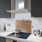DECORITA Cam Ocak Arkası Koruyucu - Hasır Görünümlü - 3