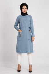 PUANE KADIN İNDİGO TUNİK -10102 - 1
