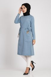 PUANE KADIN İNDİGO TUNİK -10102 - 4