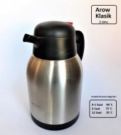 ÇELİK TERMOS 2 LİTRE 8 SAAT SICAK TUTMA GARANTİLİ - 2