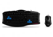 Everest Rampage KM-R5 Siyah Usb 3 Farklı Ledli Gaming Q Multimedia Klavye + Mouse Set - 1