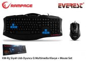 Everest Rampage KM-R5 Siyah Usb 3 Farklı Ledli Gaming Q Multimedia Klavye + Mouse Set - 5