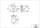 VİSAM-CREAVİT TP320 - GÖMME REZERVUAR ASMA KLOZET SETİ 5 Lİ - 5