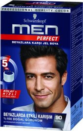 Schwarzkopf Men Perfect Erkek Saç Boyası 90 Siyah - 1