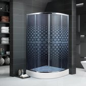 DURUL DUŞAKABİN FÜME CAM PARLAK PROFİL DAMLA DESEN - 90X90 - 100X100 - 1