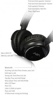 Nia Q1 Fm Radyolu Kablosuz bluetooth Kulaklık Extrabass Siyah - 6