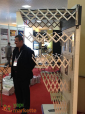 maxas XBEREN Akordion Paslanmaz Katlanır Çamaşır askılığı  - Balkon içine ve dışına duvara monte edilir.80 cm 7 Çubuk - 2