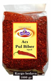 Acı Pul Biber 1000 gr (Yaprak) 1 kg Parmak baharat - 1