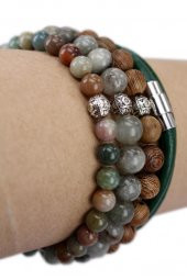 Alnis Atelier Doğal Taş Erkek Bileklik Kombin - 1