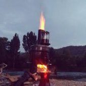 Semaver Çift Musluk Piknik Çay Semaveri Odunlu Demlikli 3 lt - 3