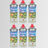 6 ADET NG-207 220 Gram Valfli Tüp Kartuş Gaz Nurgaz - 1