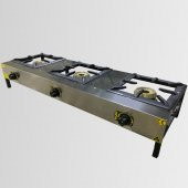 GÜLCAN Üçlü Lokanta Ocağı Kısa Ayak Gazmer Onaylı-Ce Belgeli-Sönme Emniyet Ventilli-LPG&DOĞALGAZ Seçenekli(CE) - 1