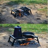 Nurgaz NG-AUGO Ateş Üstü Orta Boy Kamp Yemek Çay Izgarası Katlanabilir Çanta Hediyeli - 7