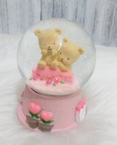AYICIKLI KURMALI KAR KÜRESİ MÜZİK KUTUSU BÜYÜK BOY 15X10 CM - 1