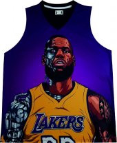 LeBron James ROBOT İLLUSTRATOR DİJİTAL BASKI - 1
