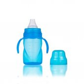Mamajoo Yumuşak Uçlu Damlatmaz Eğitici Bardak 270ml / Mavi - 2