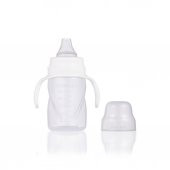 Mamajoo Kulplu Eğitici Bardak 270 ml & İkili Beslenme Kaşığı / Beyaz - 3