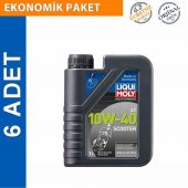 Liqui Moly 10W-40 4T Basic Scooter 1 Lt Motosiklet Yağı (6 Adet) (1618) - 1