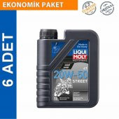 Liqui Moly 20W-50 4T Basic Street 1 Lt Motosiklet Yağı (6 Adet) (1500) - 1