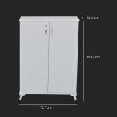 Çok Amaçlı Dolap - Ayakkabılık – Banyo, Kiler Dolabı - 4 Bölmeli - 4