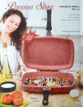 36 Cm Granit Çift Taraflı Mıknatıslı Tava thumbnail 1