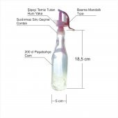 Paşabahçe Cam Rivanol Batticon Oksijenli Su Kolonya Gül Suyu İspirto İçin Tıpalı Boş Şişe - 1