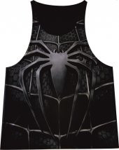 SPİDERMAN SİYAH FİTNESS ATLET TANK TOP DİJİTAL BASKI - 4