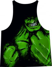 HULK FACE SİYAH FİTNESS ATLET TANK TOP DİJİTAL BASKI - 1